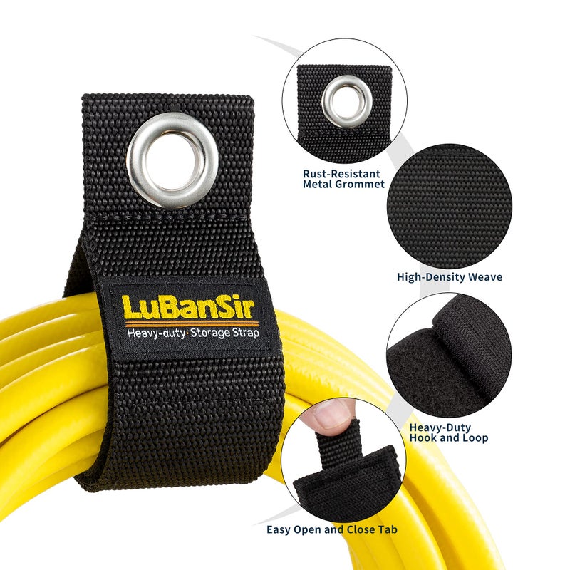 LuBanSir Extension Cord Holder, Assorted 9 Pack (10"/13"/17") Extension Cord Organizer for Garden Hose Storage and Garage Wall Organization - Image 3